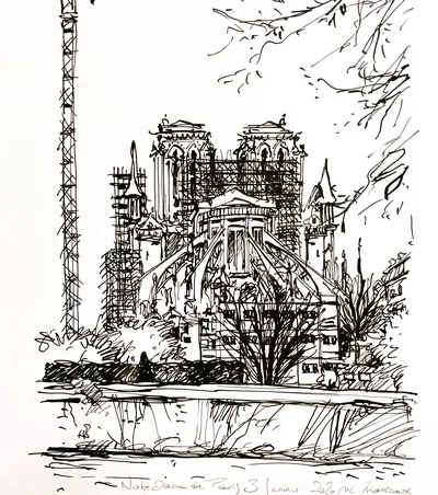 Notre Dame de Paris, les travaux, et autres paysages ...