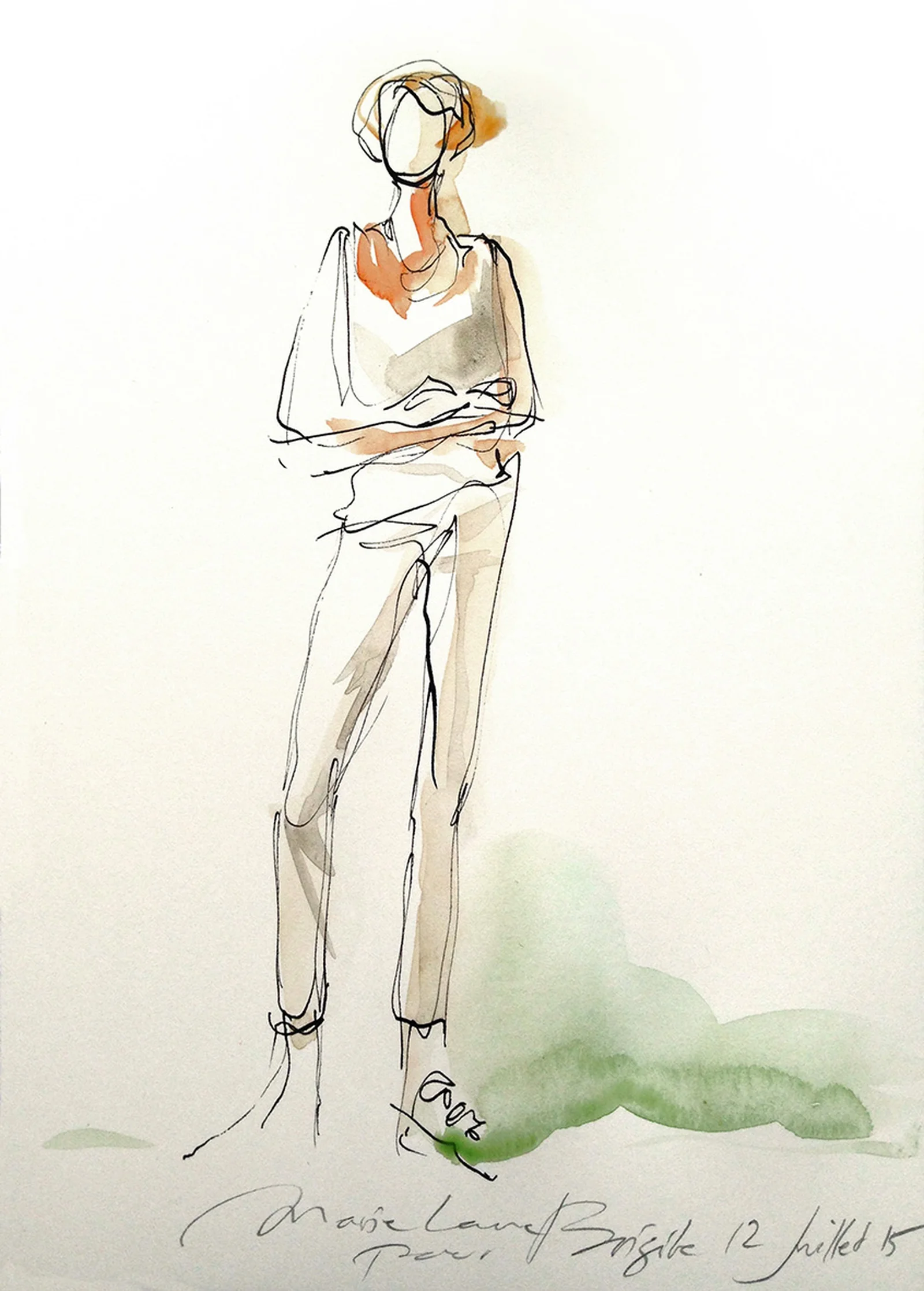 Portrait de Brigitte en 2015 à Monthlery