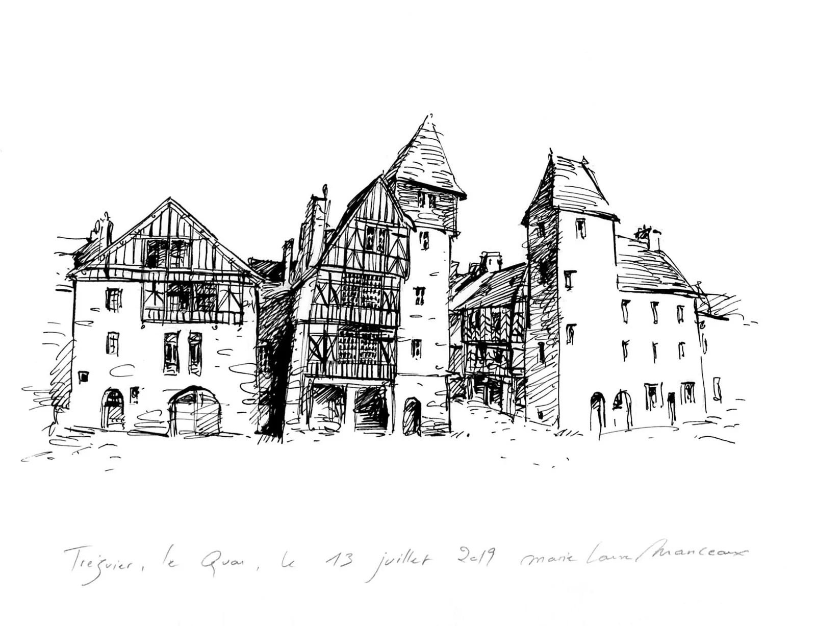 Tréguier, côté port, les Côtes d'Armor