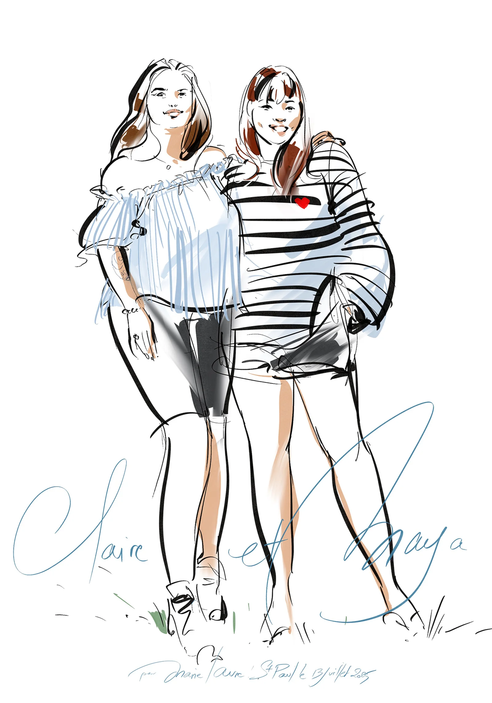 Portrait de Claire et Maija, Saint-Paul, 2025