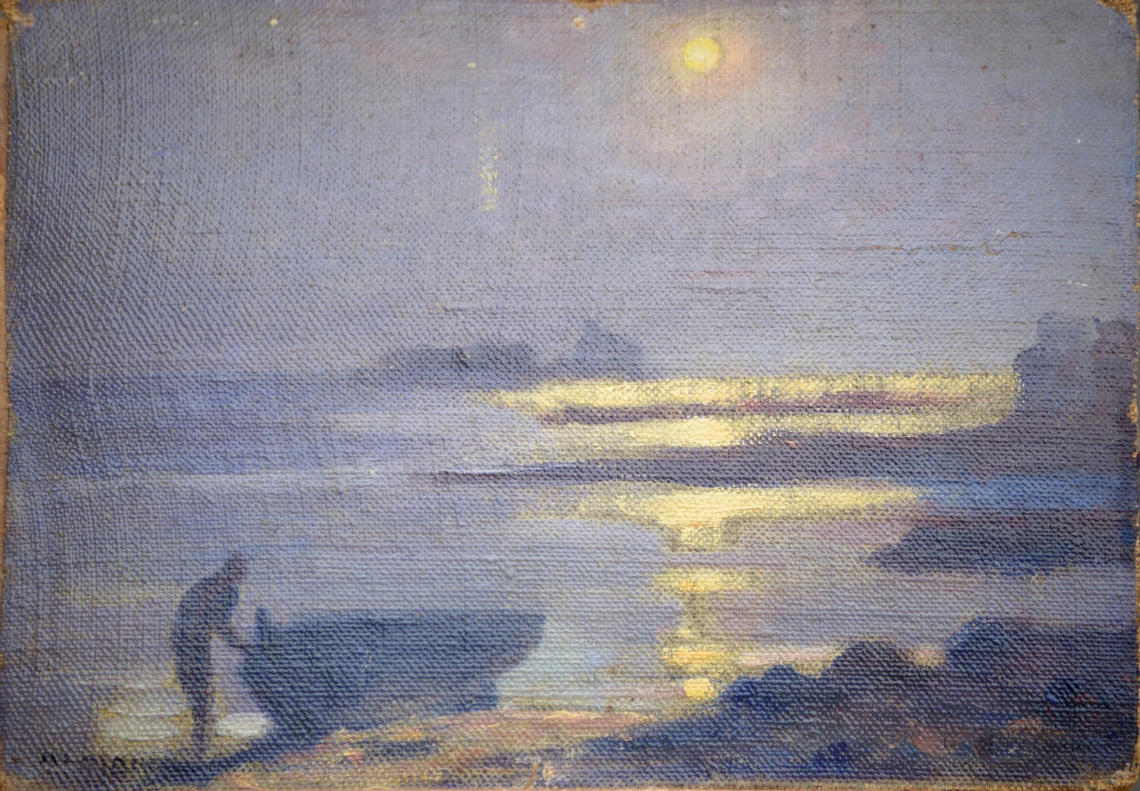 Barque au clair de lune