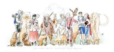 Les montagnards, la grande famille, anniversaire d'Anne, Saint-Paul, juillet 2025