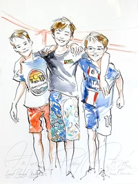 Portrait de Antoine, Paul et Aimé, à Saint-Paul, 2025, n&b