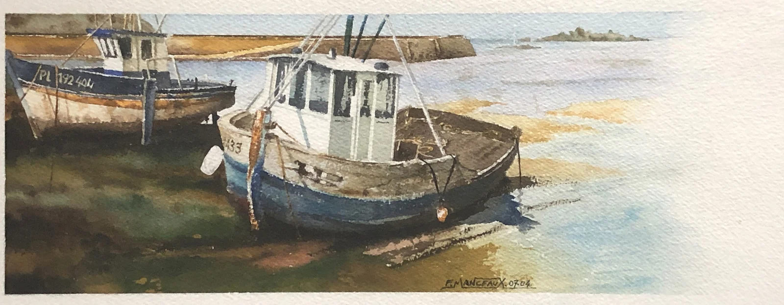 Bateaux de pêche échoués