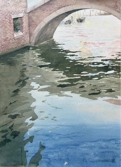 Le canal sous le pont