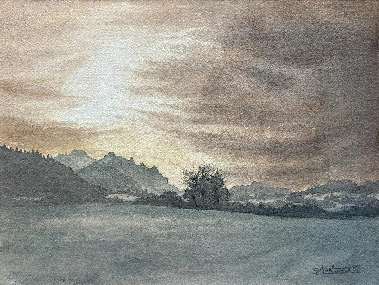 Le Chablais dans la brume, côté Vinzier