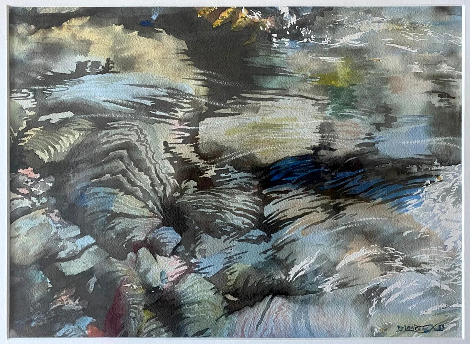 transparences de roches sous l'eau