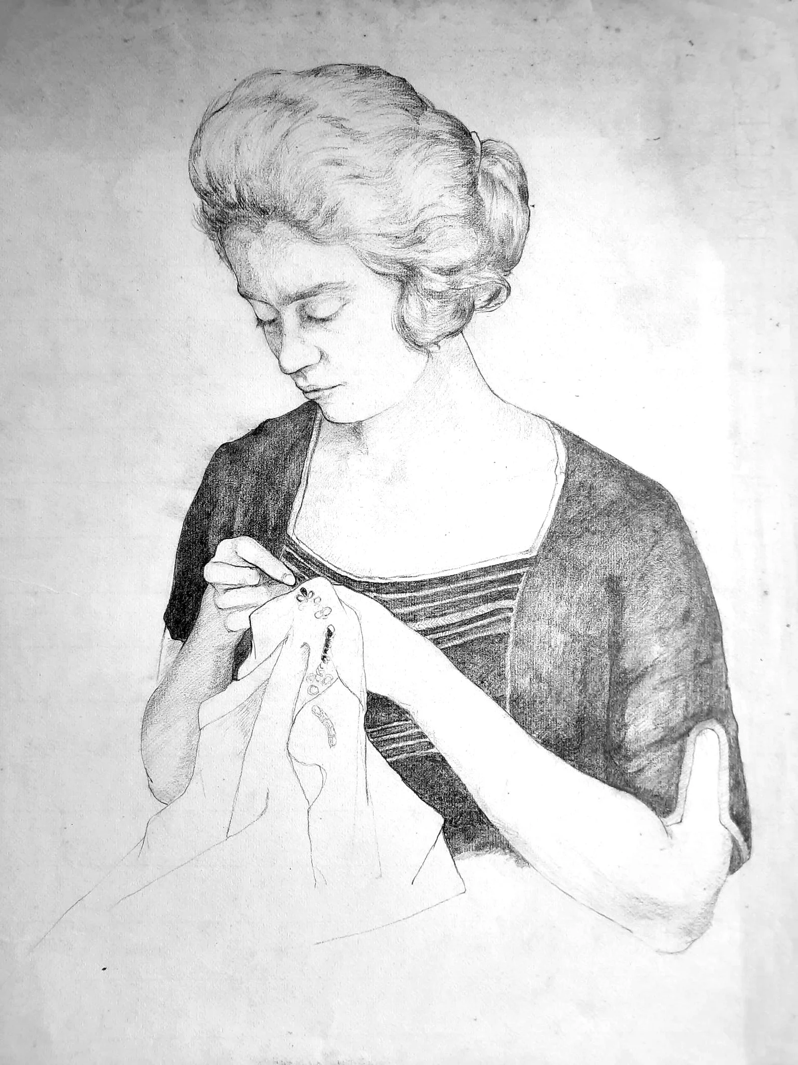 Portrait de simone cousant