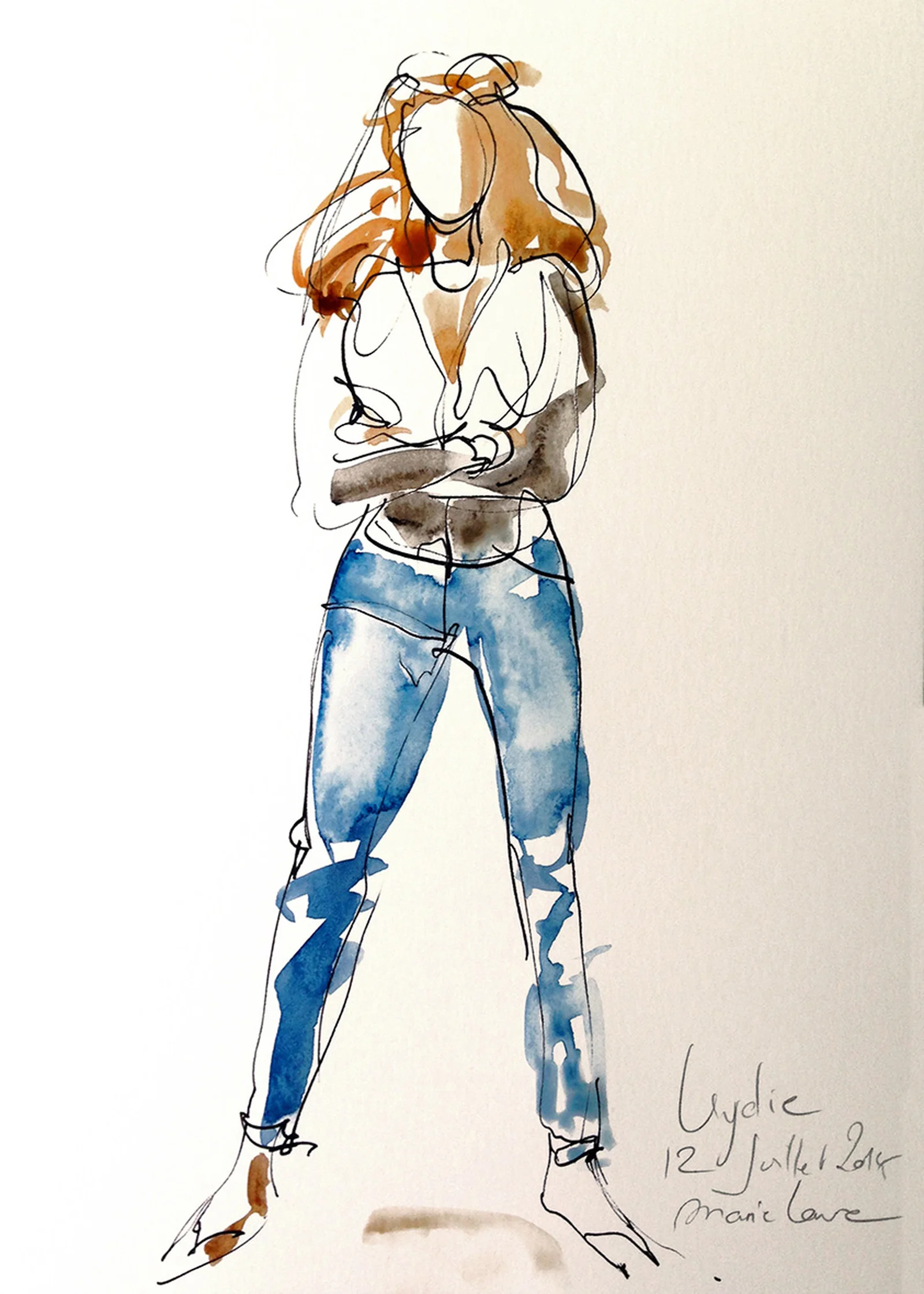 Portrait de Lydie en 2015 à Monthlery