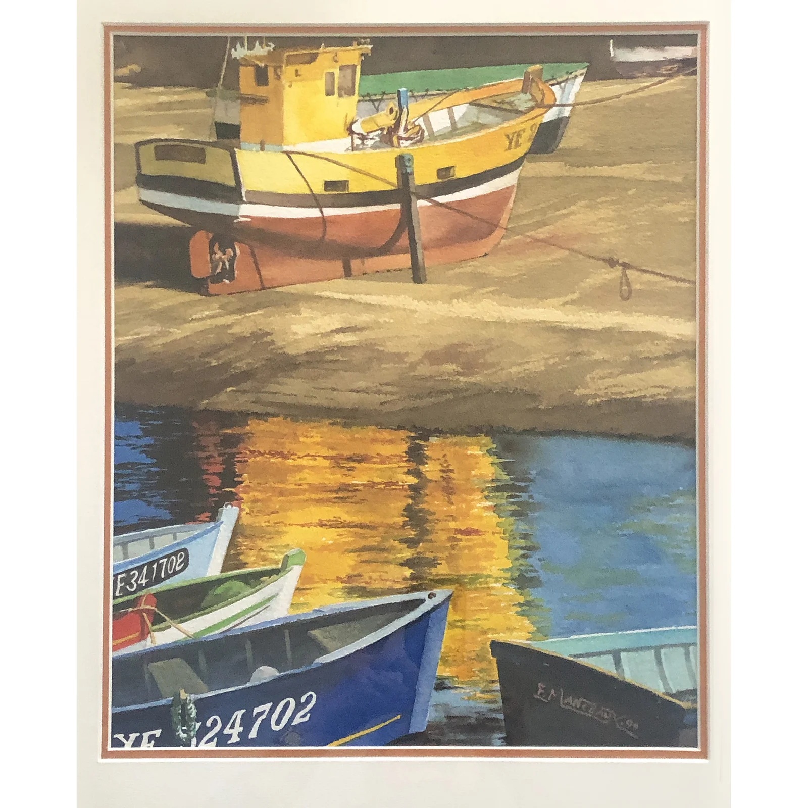 Le bateau de pêche jaune
