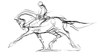 Série des chevaux, croquis