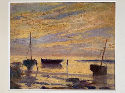 Barques soleil couchant