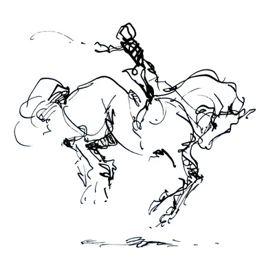 Série des chevaux, croquis