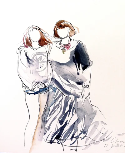 Portrait de Claire et Fanny en 2015 à Monthlery