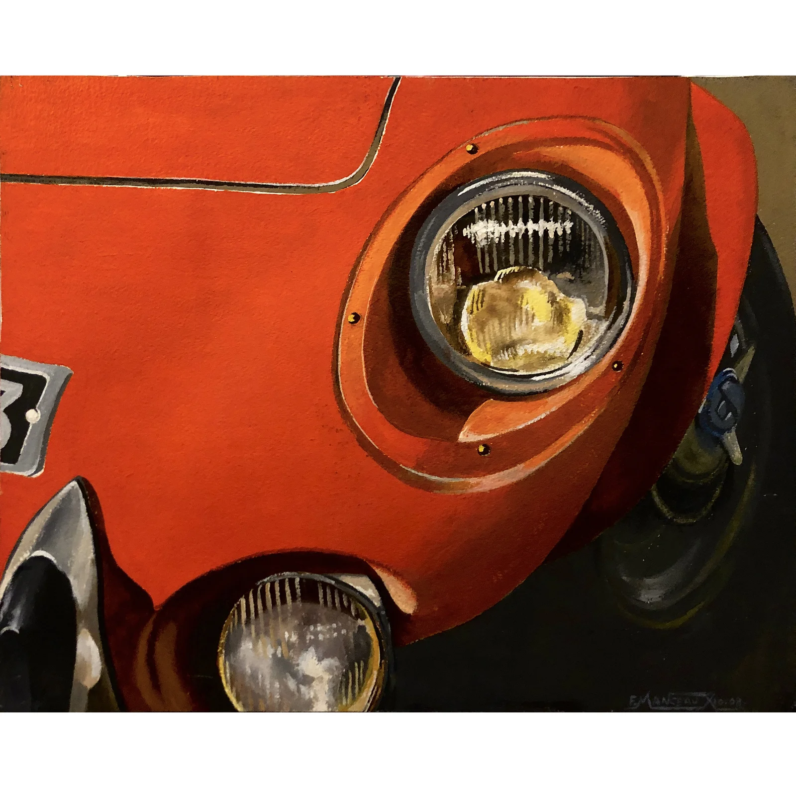 Jaguar E type rouge