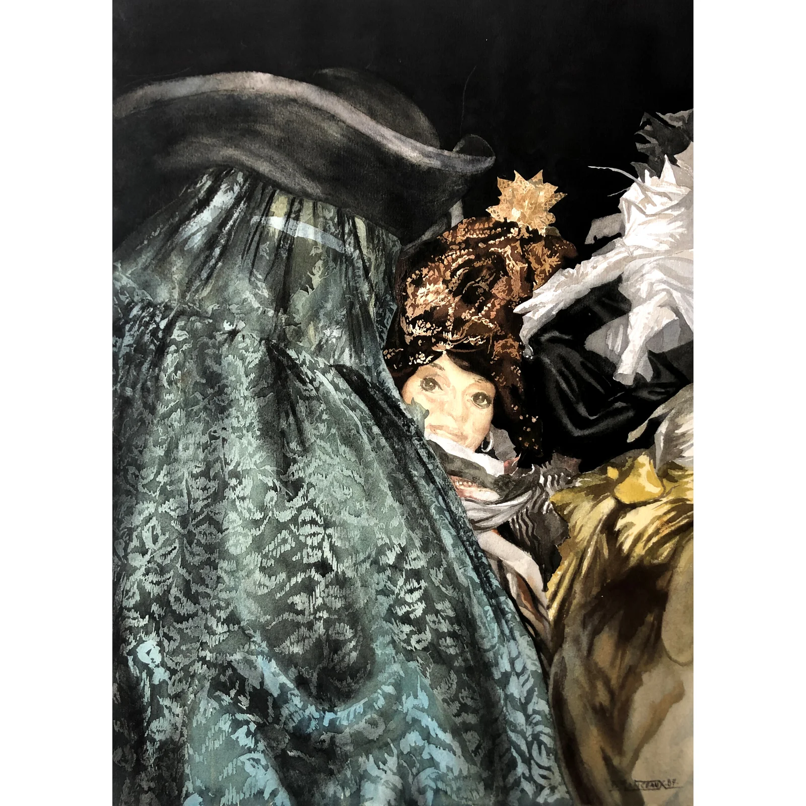 Venise, Marie-Laure de dos