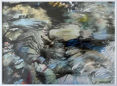 transparences de roches sous l'eau