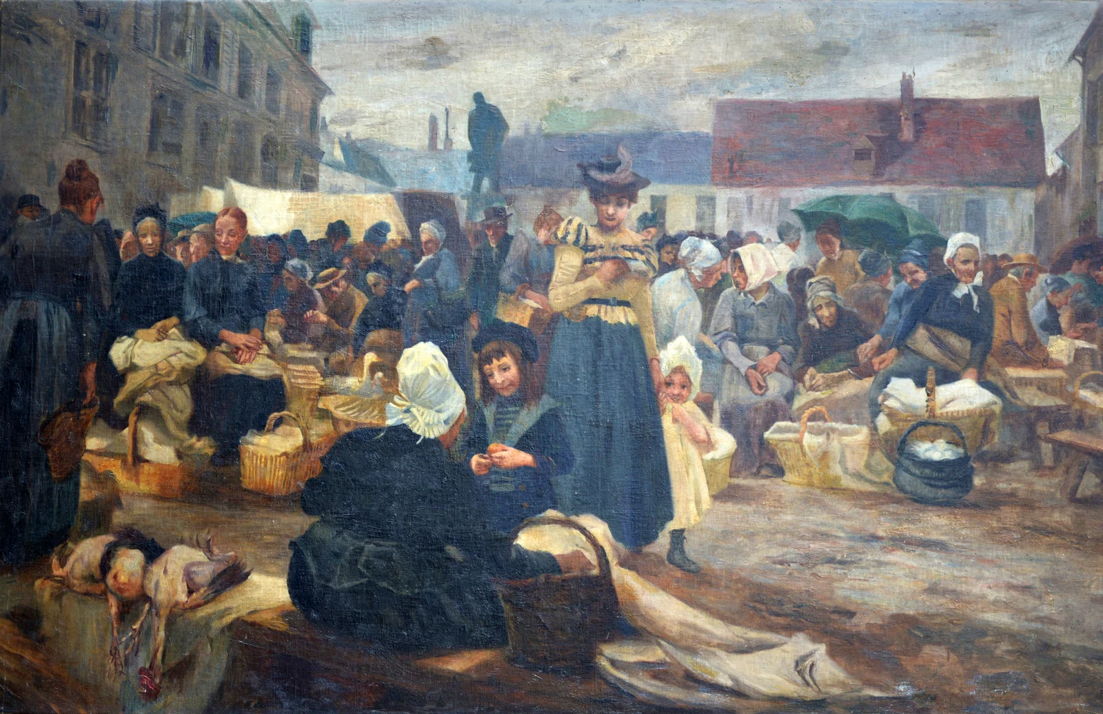 Le marché de Beauvais, avec Jeanne Varlet, Fernand et Christian Manceaux