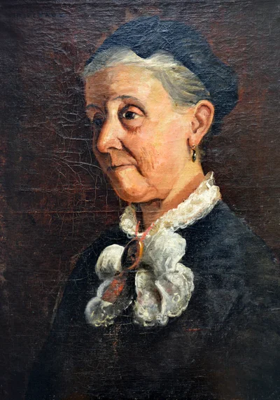 Marie-Joséphine de Potier, 1829-1883, au cou le médaillon de son père