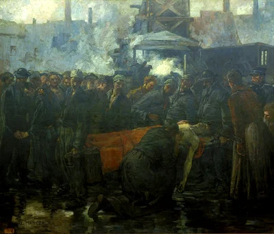 Le deuil au Pays noir, Médaille d'or de peinture Salon 1921