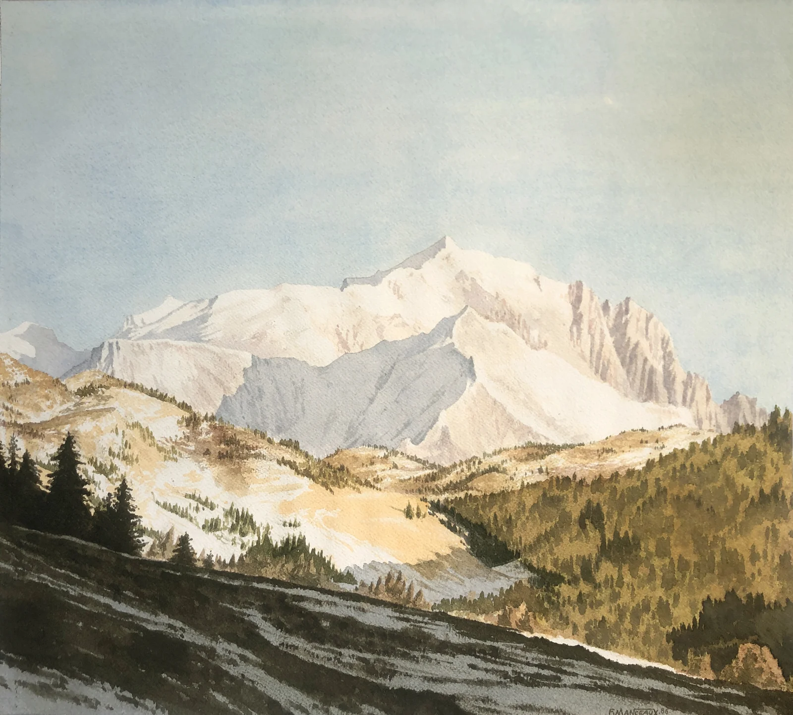 Ombres et lumière en montagne