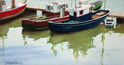 Bateaux de pêches appontées