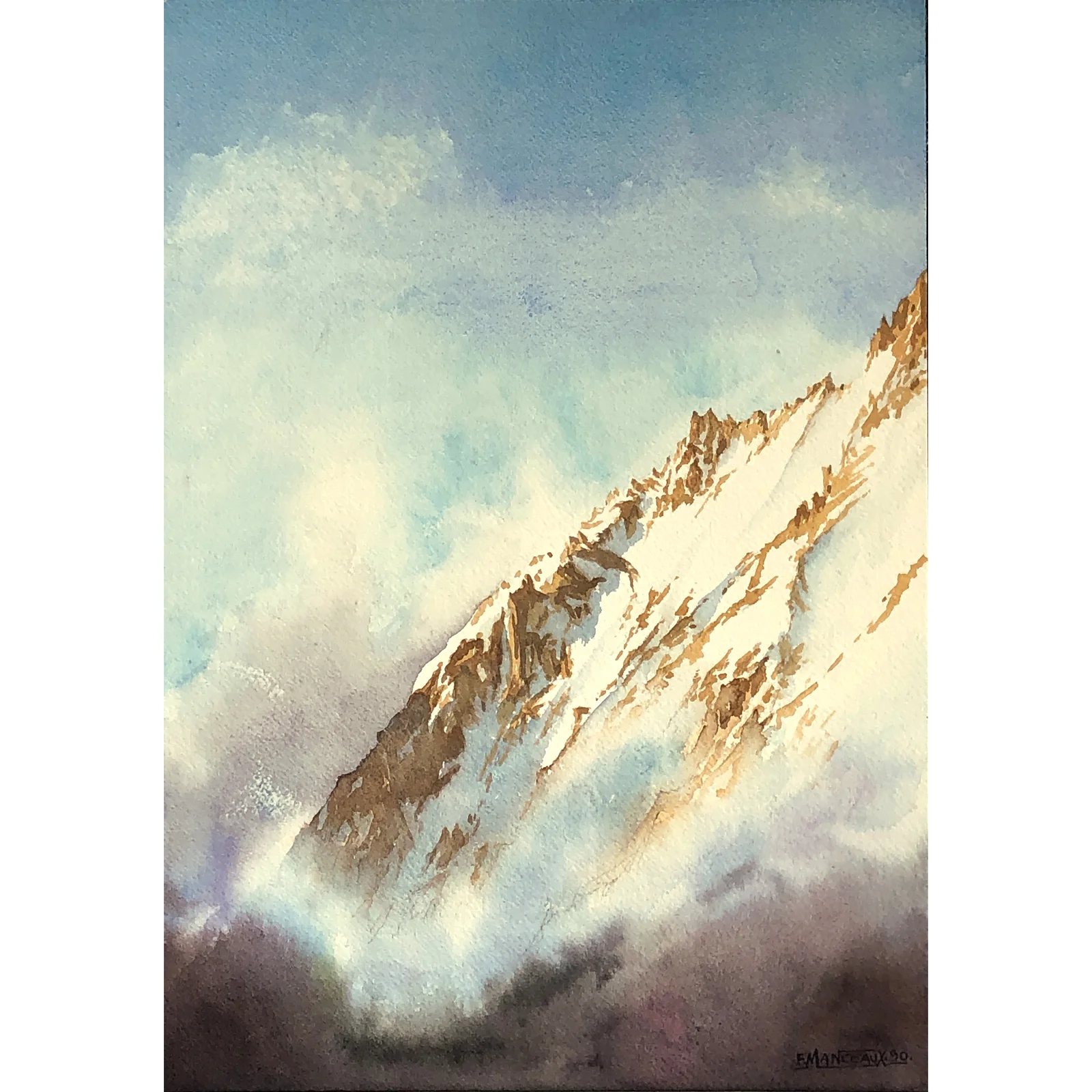 Au dessus des nuages, la montagne