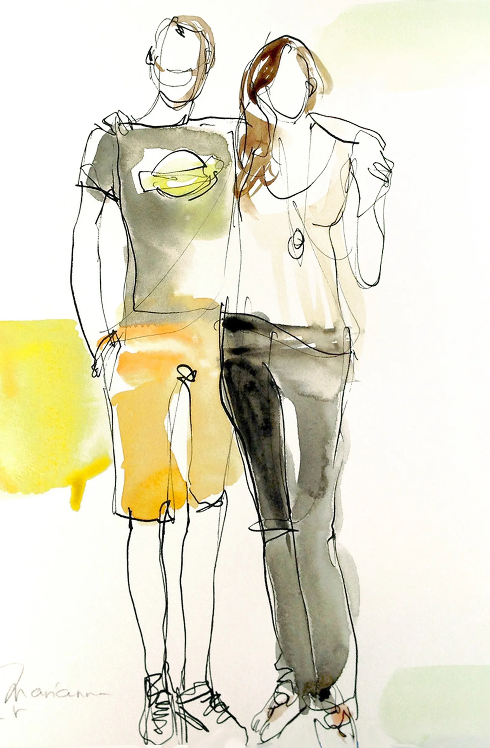 Portrait de Philou et Marianne en 2015 à Monthlery