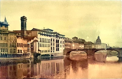 Les bords de l'Arno, Florence, Italie