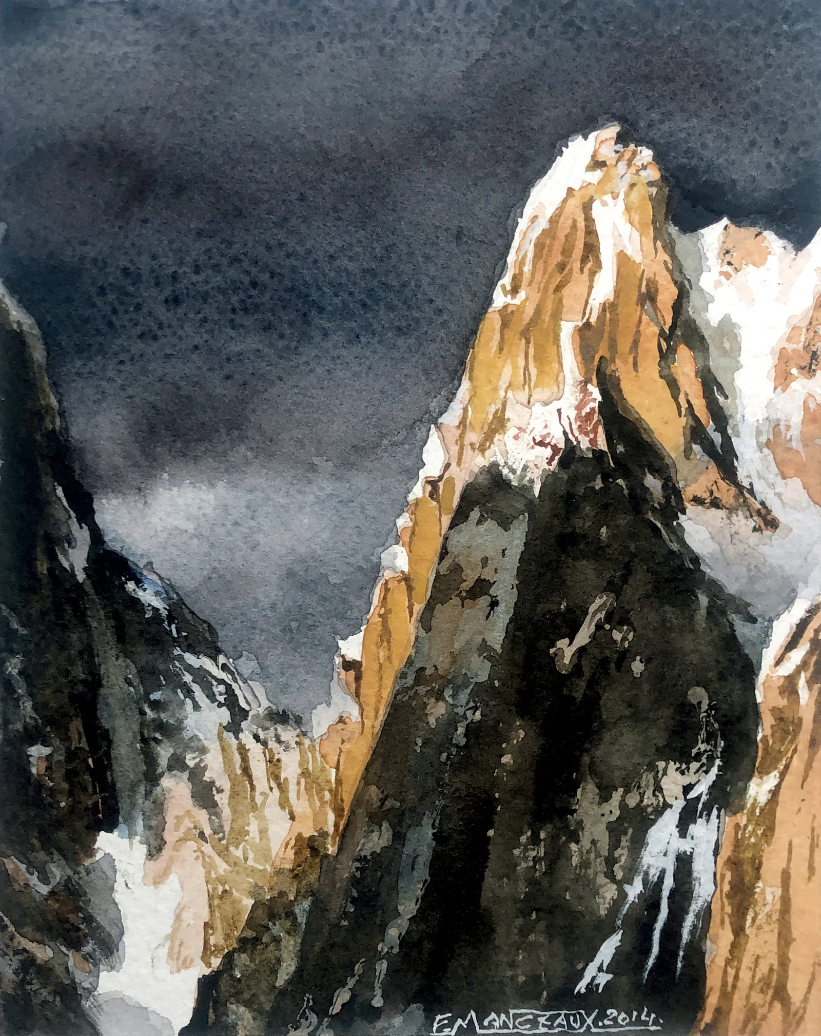 Les Aiguilles rouges ou la Dent du Requin ? Ciel d'orage