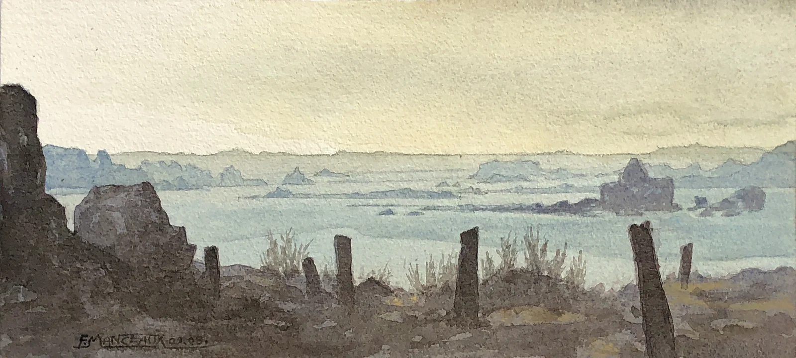 Contre-jour au Gouffre à Plougrescant