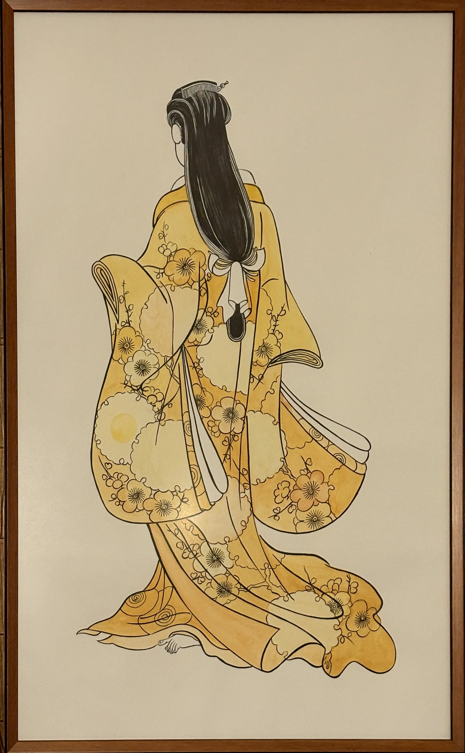 La japonaise, Edo, d'après les trente deux traits féminins de Nishimura Shigenobu