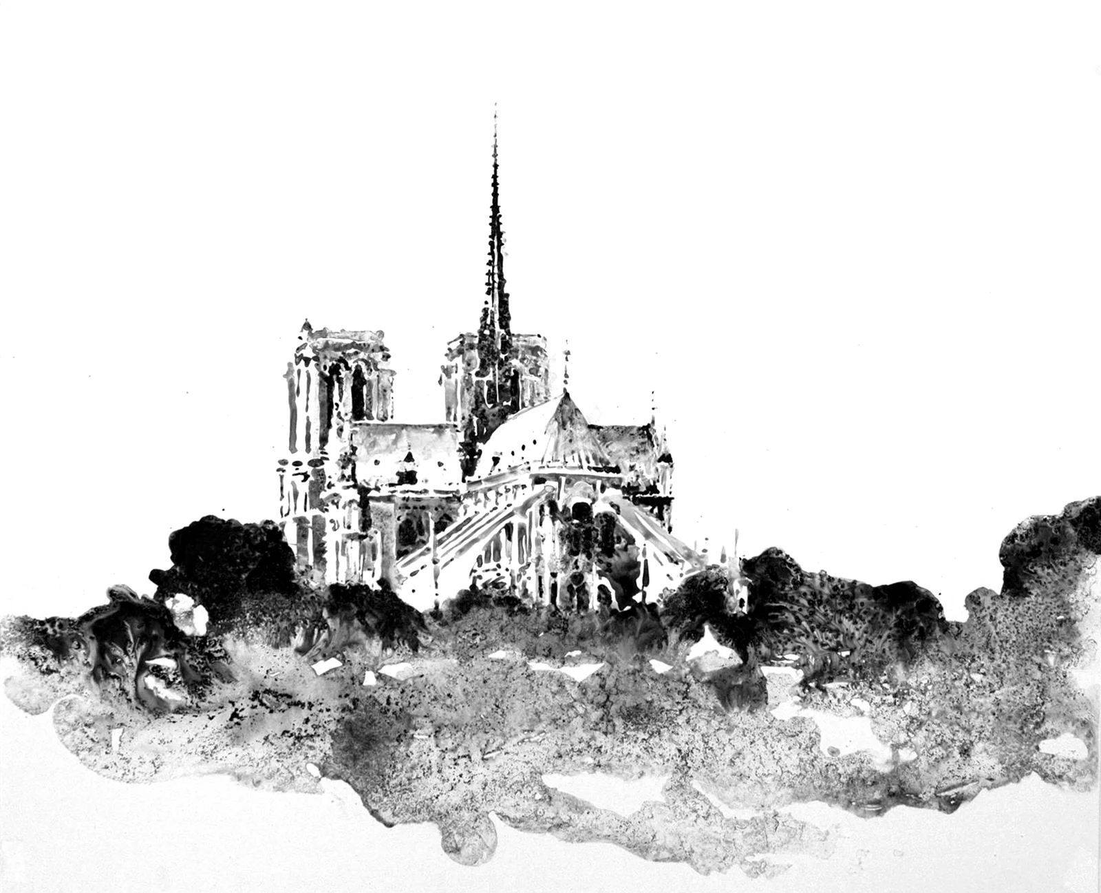 Notre Dame, juste avant le 15 avril 2019, réalisée le 16