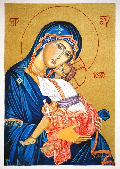 Vierge à l'enfant, copie