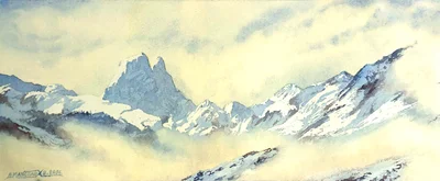 L'Ossau émergeant de la brume