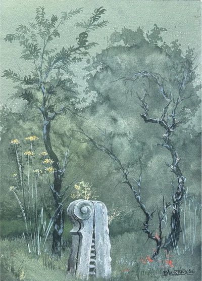Le jardin mystérieux à Thollet en vert
