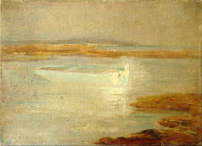 La barque au halo lumineux