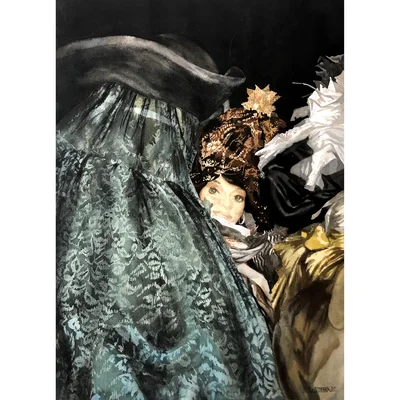 Venise, Marie-Laure de dos