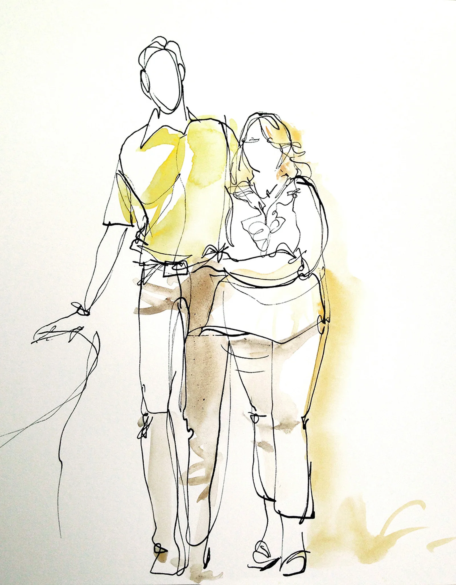 Portrait de Samy et Béatrice en 2015 à Monthlery