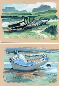La barque échouée, série du cimetière des bateaux de Beg ar Vilin à Plougrescant