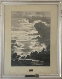 La mer, 1935, les femmes attendant le retour des pêcheurs