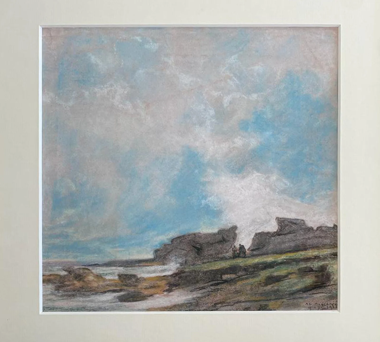 Bord de mer, ciel bleu