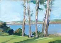 Le Raluzet à Plougrescant, et série des petites gouaches de bord de mer, dans les Côtes d'Armor