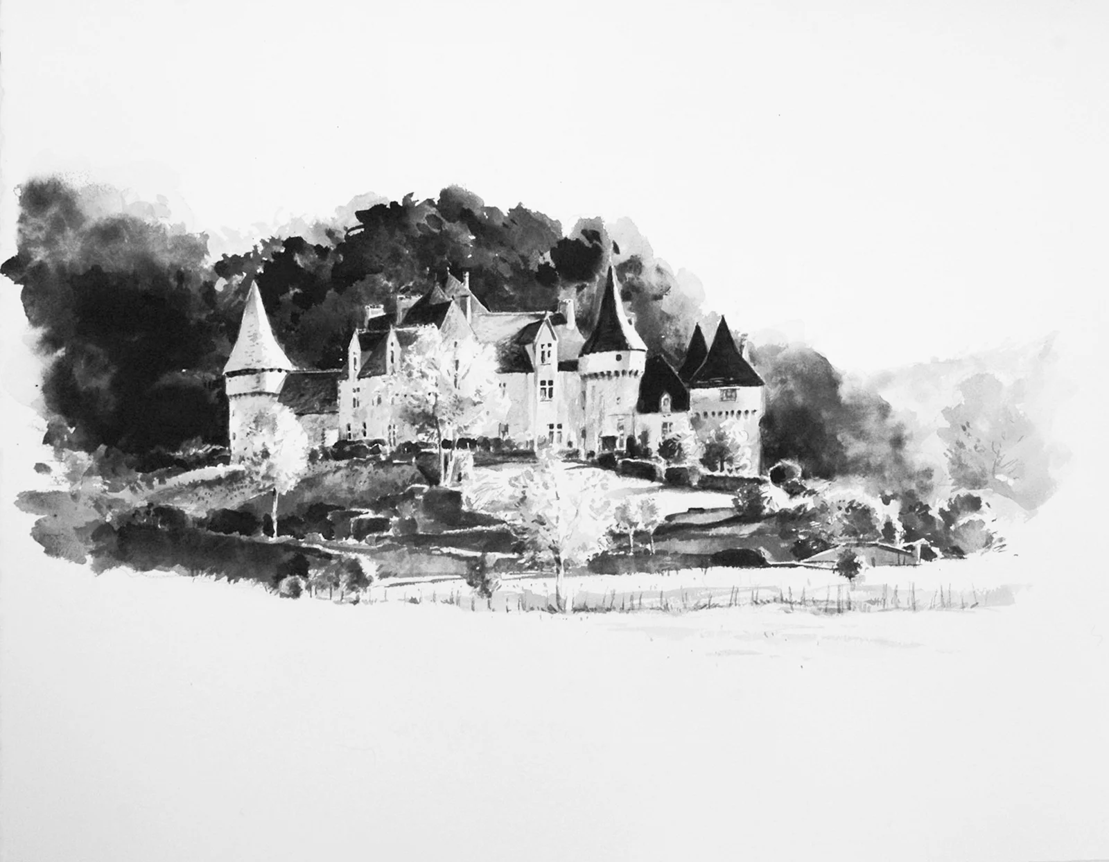 Le Château de la Filolie, près de Montignac, et série des châteaux du Périgord